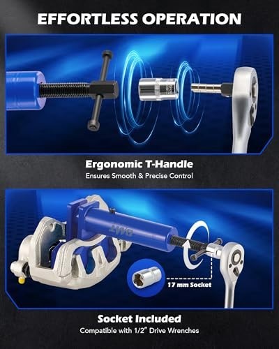 Universal Brake Caliper Piston Compressor Tool - Heavy Duty Multi-Piston Spreade