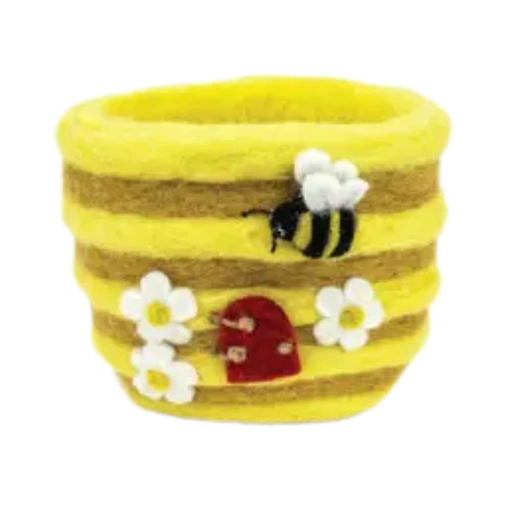 dzi handmade Garden Beehive Felt Planter