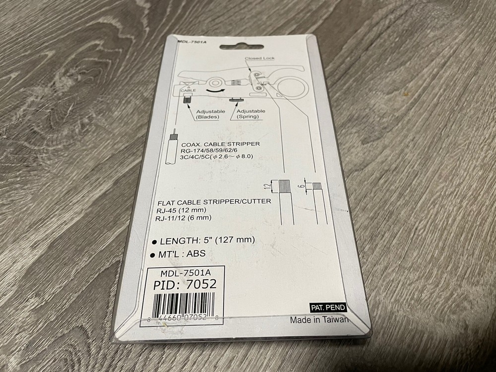 Monoprice Universal Cable Jacket Stripper MDL-7501A Blue