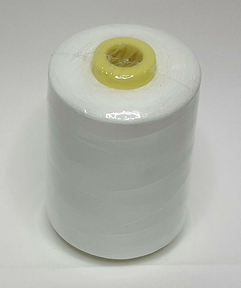 1 Pc .All Purpose Polyester Sewing Thread, 10,000 yards, Tex 27, White