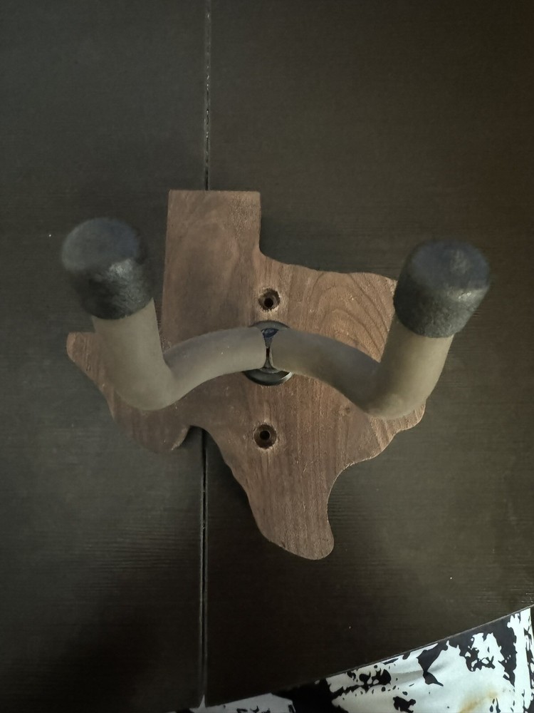 Texas Guitar Wall Hanger Holder Walnut