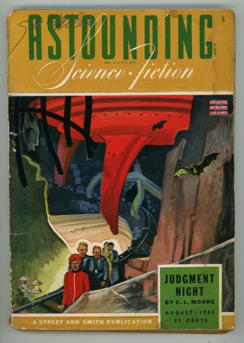 Astounding Aug 1943 Pulp CL Moore "Judgement Night" Cover Story