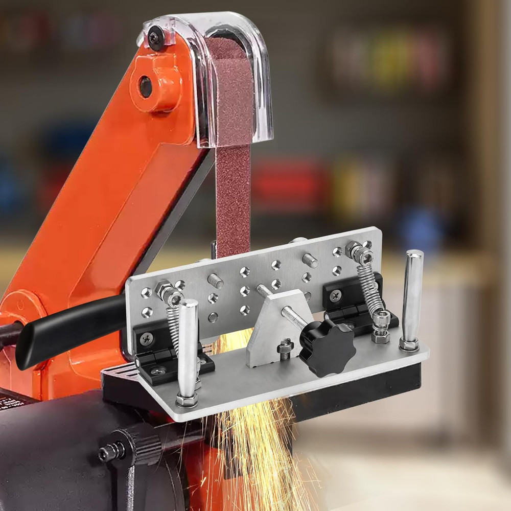 Belt Grinder Knife Jig Manual Sharpener with Fixed Angle Locator (Small)