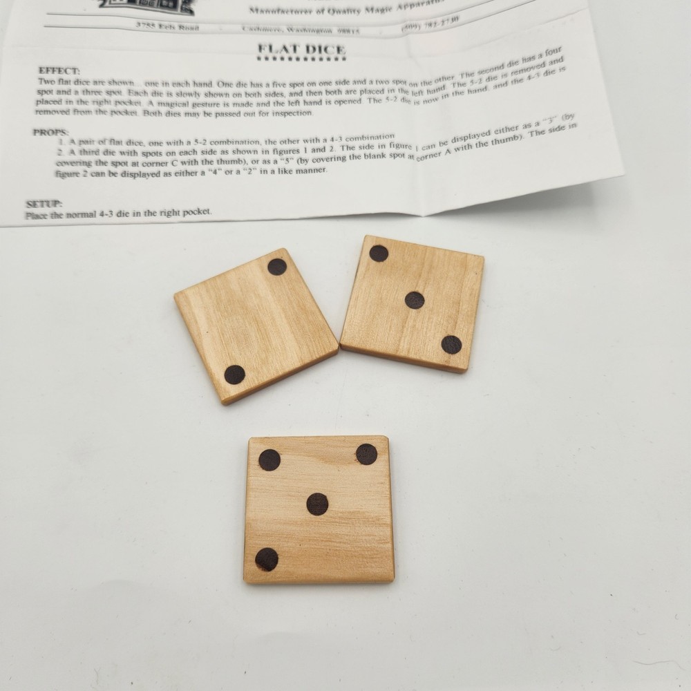 Mel Babcock Flat Dice Magic Trick - Rare!