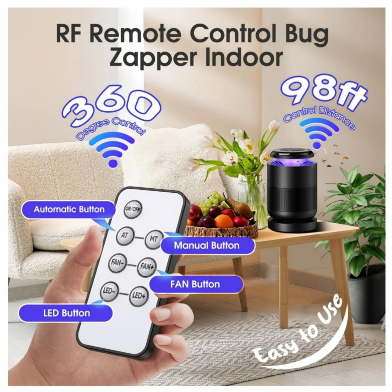 Fruit Fly Traps for Indoors, Bug Light Trap Indoor, Remote Control