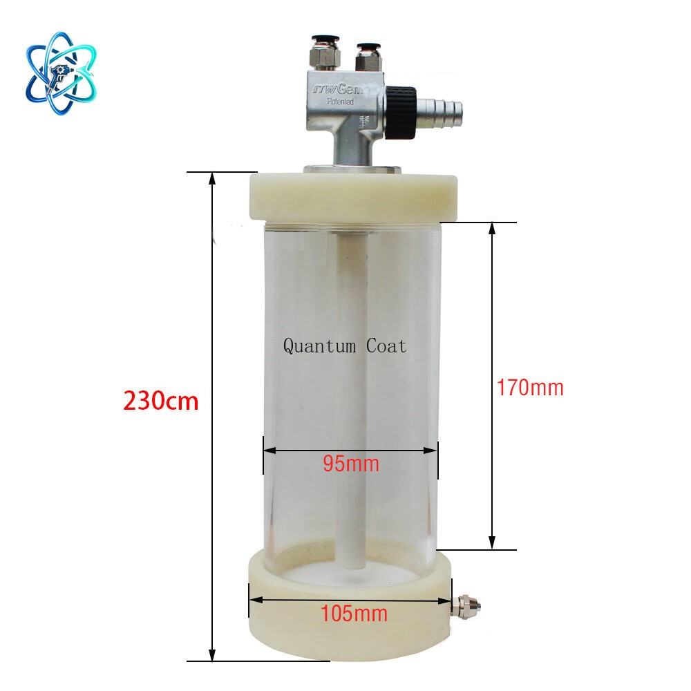 Fluidization hopper cup (1 L) with IG02 pump Fits powder coating machine system