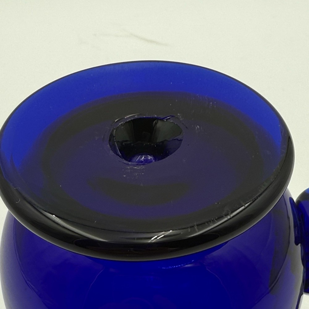 Siegel Type Cobalt Blue Glass Cream Pitcher