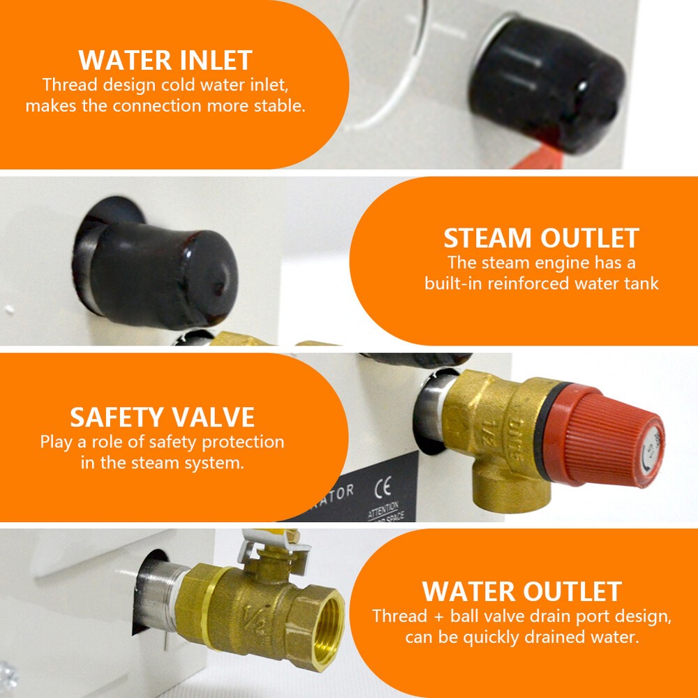 3KW Commercial Sauna Machine Steam Generator Shower System Bath & controller