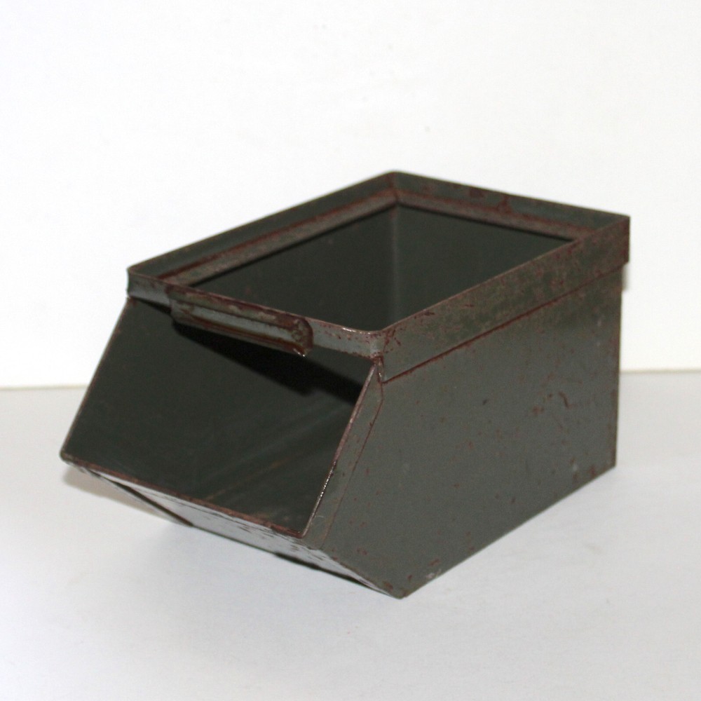 Vintage Stackbin No 0 stackable hardware organizer industrial Pawtucket green