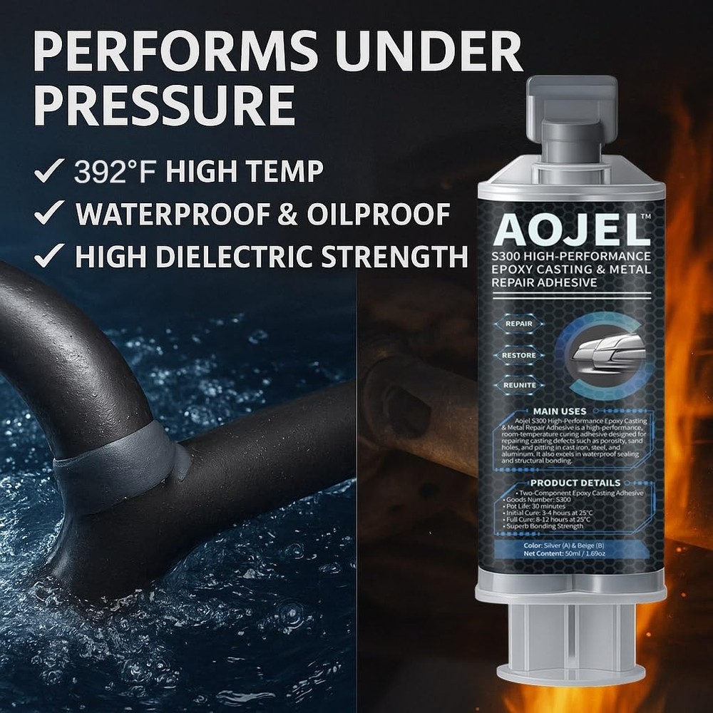 Structural Epoxy 1.69 oz Load-Bearing Cold-Weld Strength Drillable Waterproof