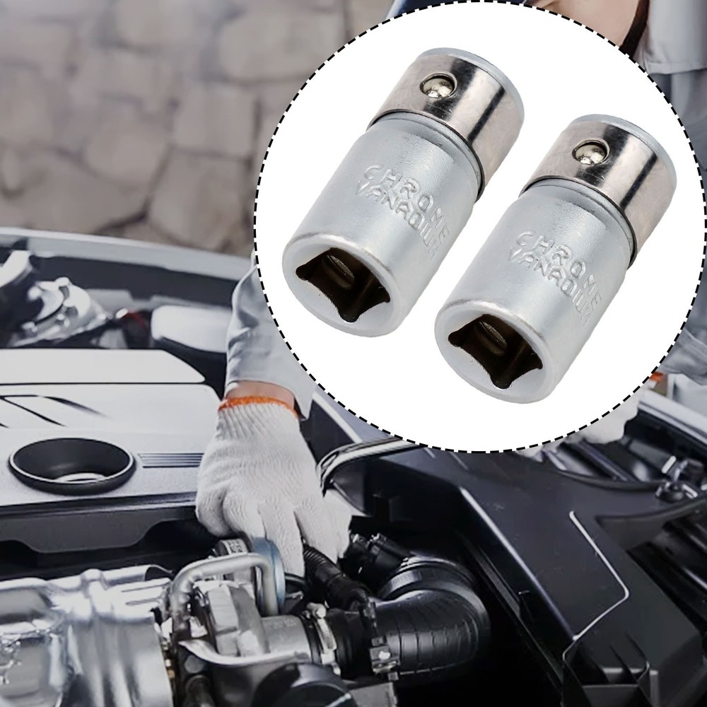 Socket Adapter 2PCS 14 Square Drive to 14 Hex Shank Screwdriver Bits Converter