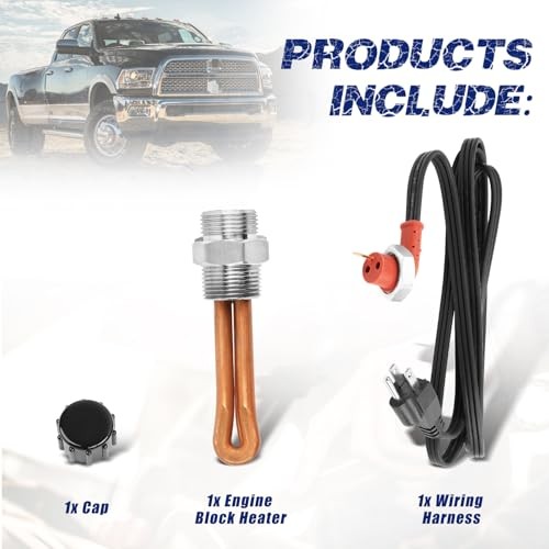 Engine Heater Cable Assembly Compatible with Dodge Ram 1500 2500 3500 4500