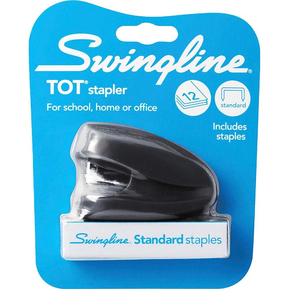Swingline Tot Mini Stapler, 12 Sheet Capacity, Jam Free, includes Mini, Black