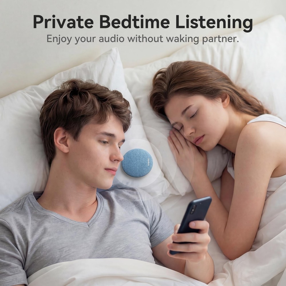 Pillow Speaker for Sleeping, Mini Bluetooth Speaker Under Pillow with Built-i...