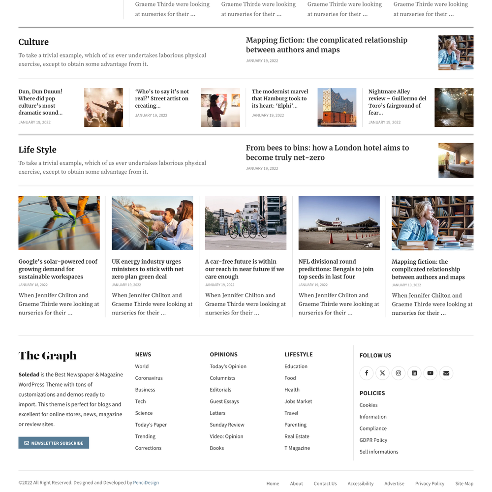 Graph Newspaper Website Design with Free VPS Web Hosting and Installation