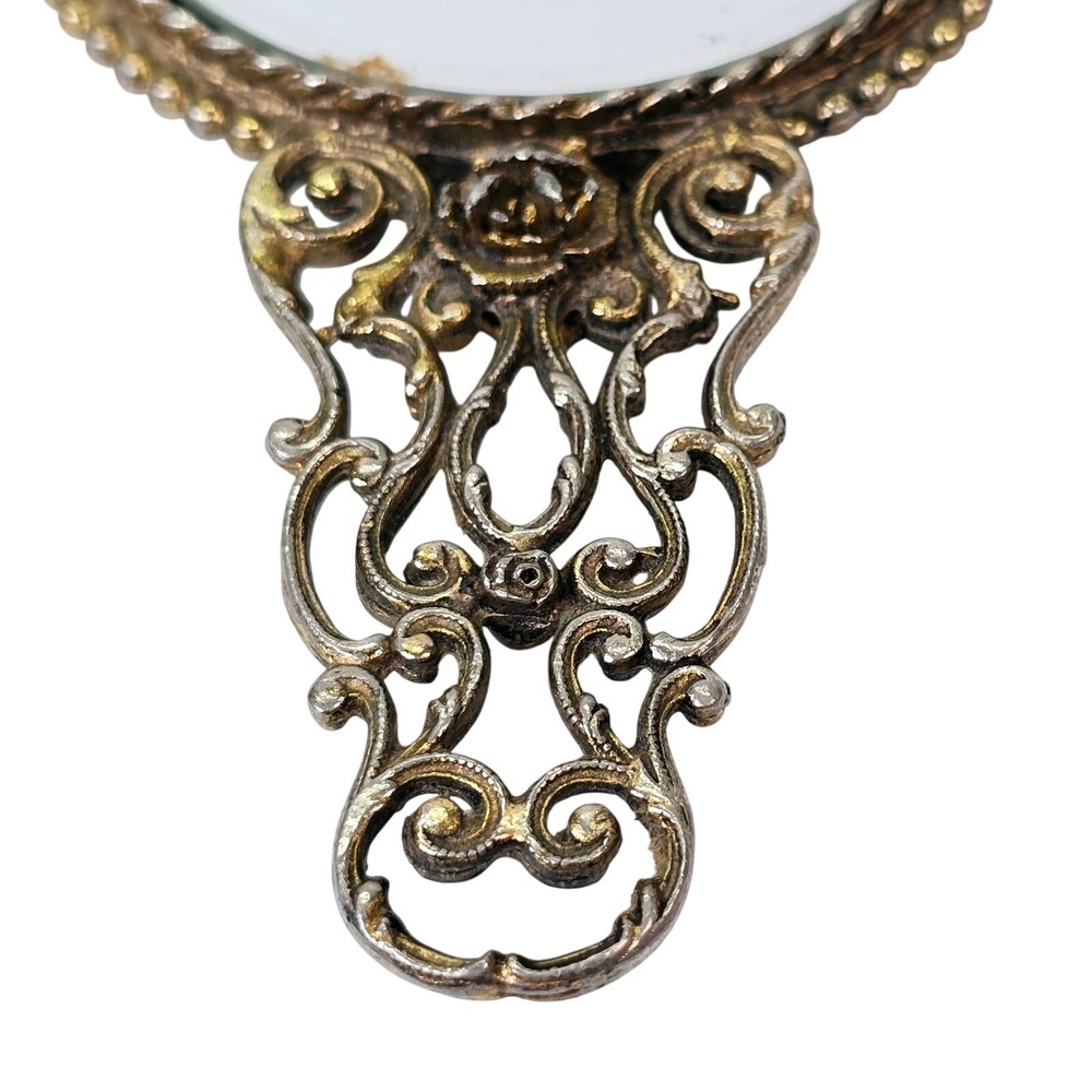 Double Sided Mirror, Antique Miniature Hand Mirror