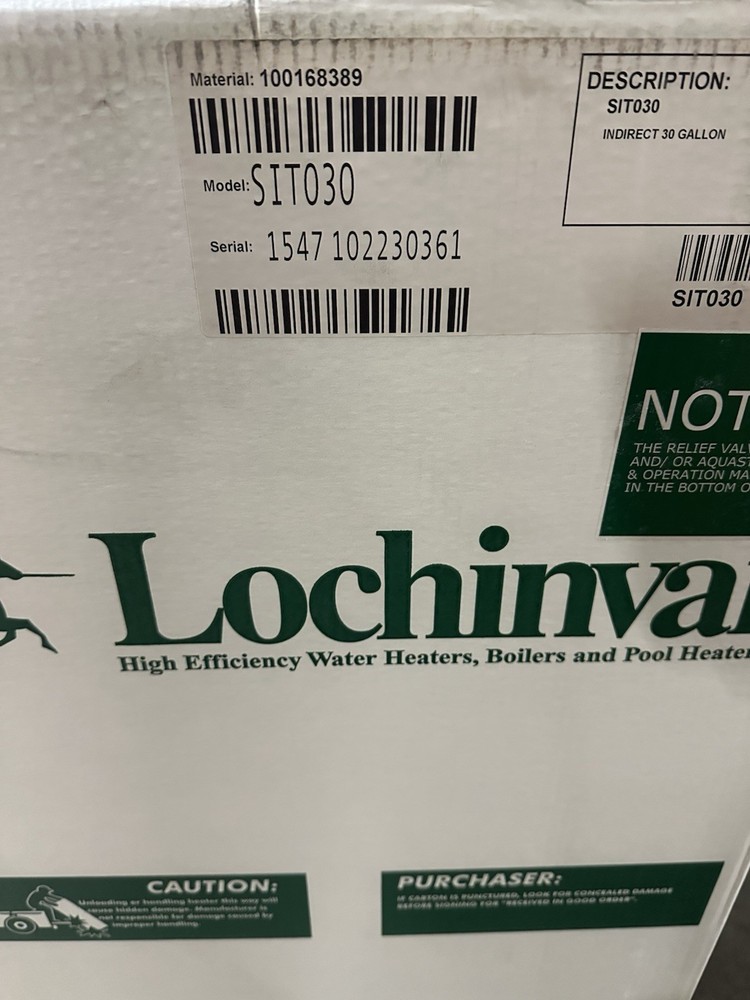 Lochinvar SIT030 Squire 30Gallon Indirect Water Heater