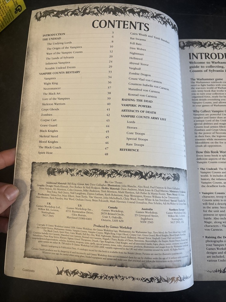 Warhammer Vampire Counts Army Book 2008 Games Workshop PB Gav Thorpe