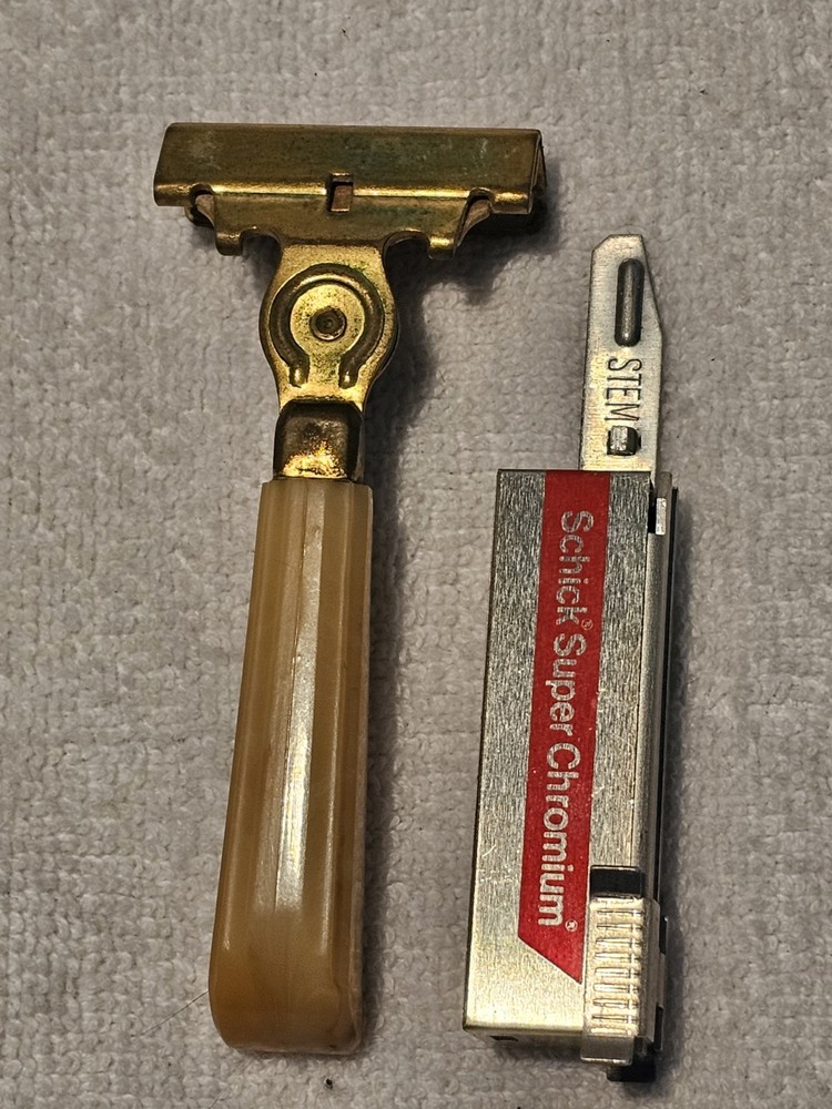 Vntg Eversharp Schick Deluxe Injector Safety Razor & Loader Set 1940's Bakelite