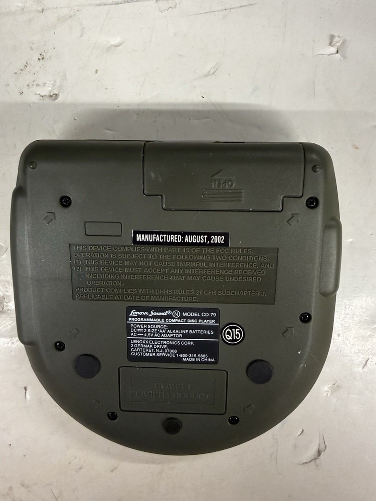 Lenox Sound Digital Programmable Compact Disc Player, AS-IS, Corrosion