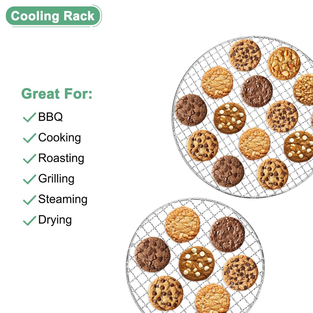Cooling Rack, 10" Round Stainless Steel Baking Rack [Silver]