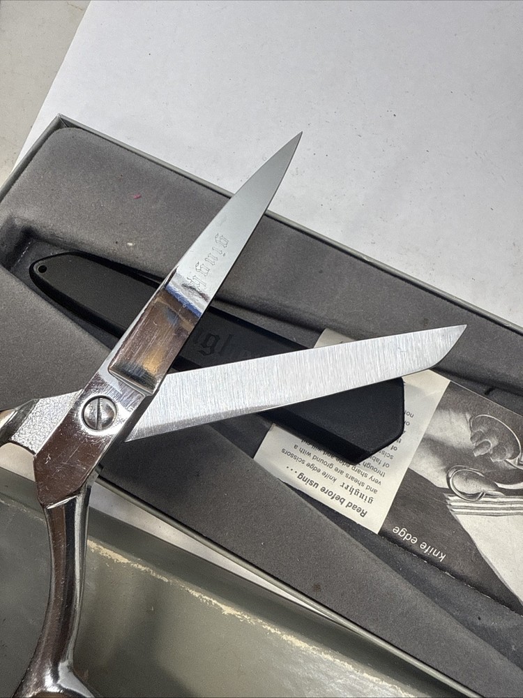 Gingher Scissors Silver Vintage Box Germany Sewing Seamstress