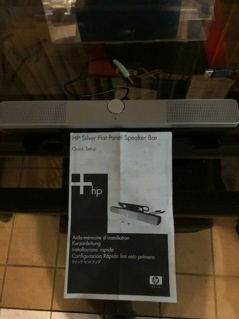 HP Silver Flat Panel Speaker Bar