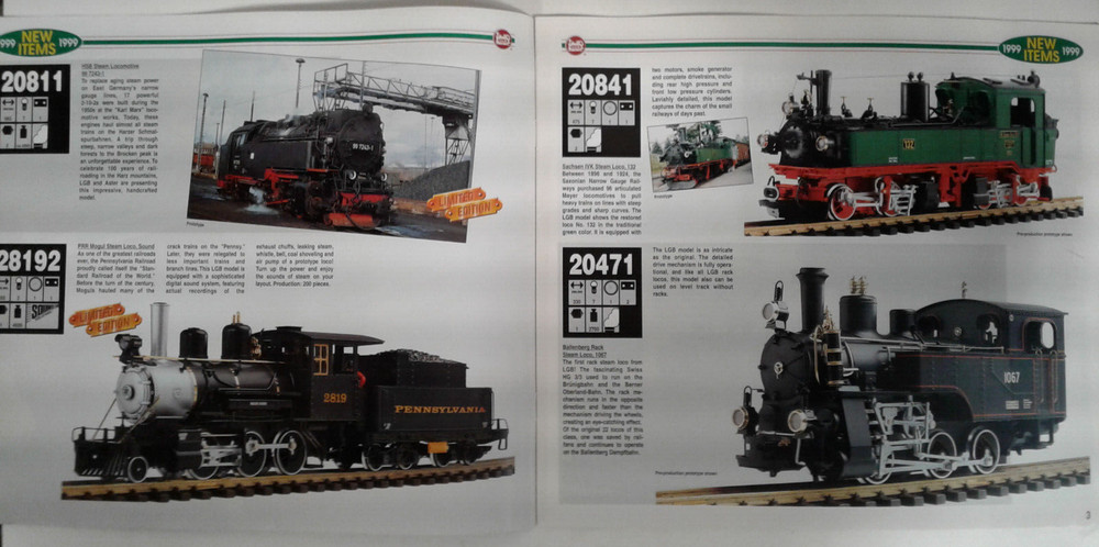 LGB NEW ITEMS 1999 CATALOG