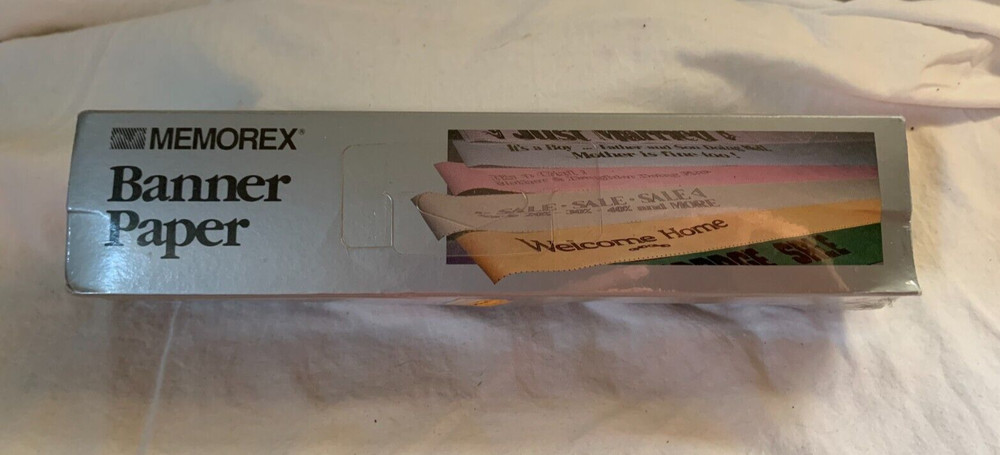 Memorex Banner Paper Light Blue 45' Continuous Roll Dot Matrix New Old Stock