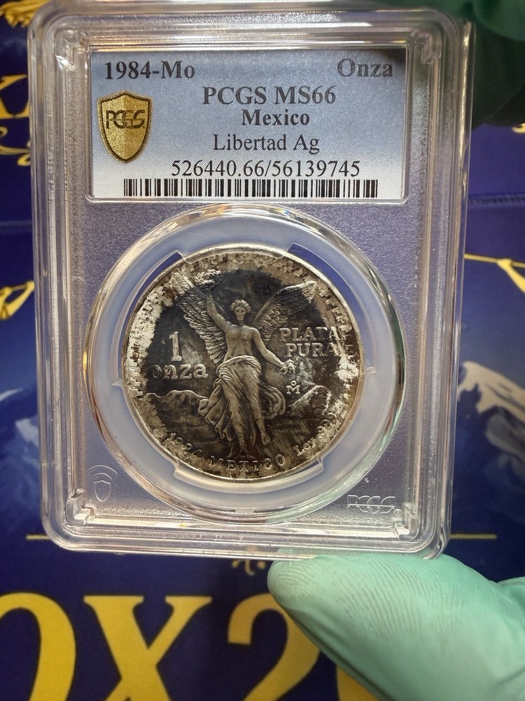 1984-Mo Silver Mexico Libertad MS-66 Toner