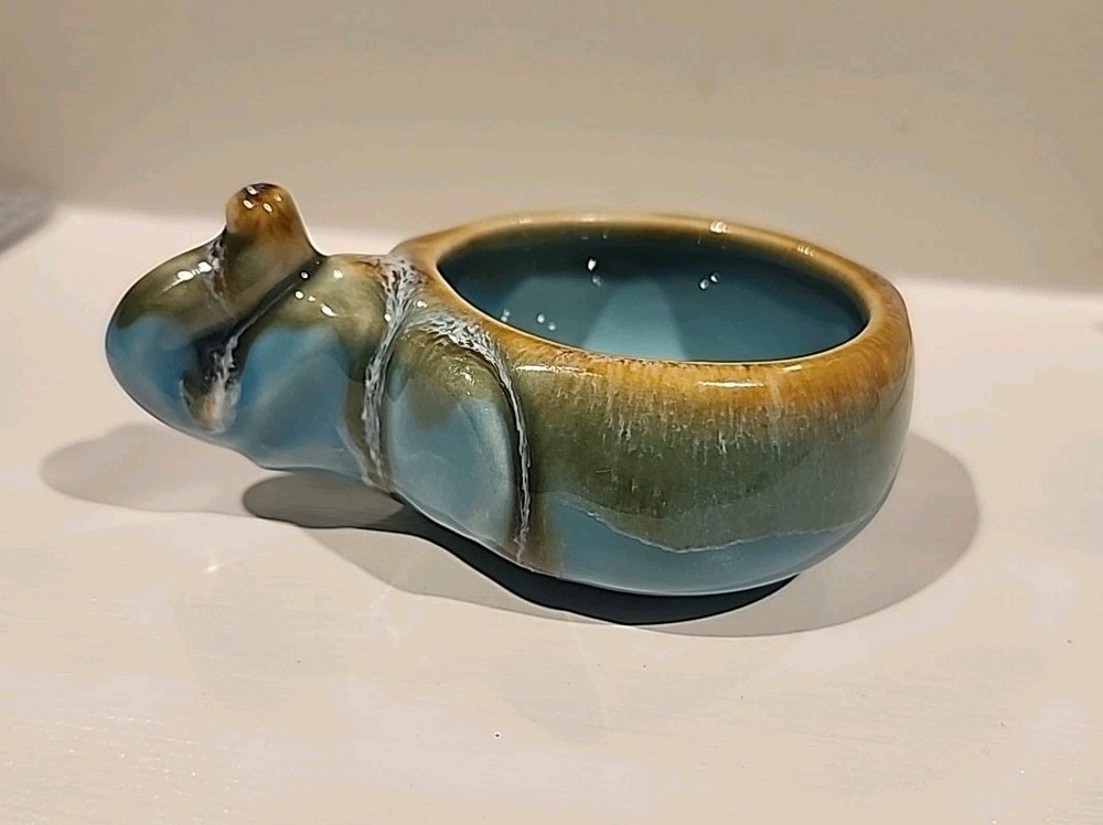 Elephant Drip Glaze Planter Pot