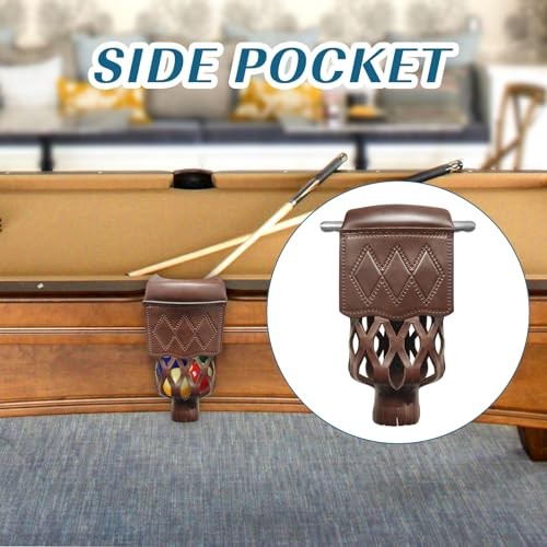 Billiard Pool Table Pockets Heavy Duty PU Leather Billiard Pockets Set of