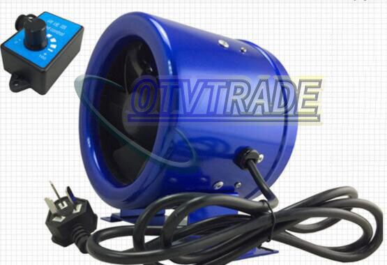 ONE Speed Controller Exhaust Blower 6" Inline Duct Fan 110V