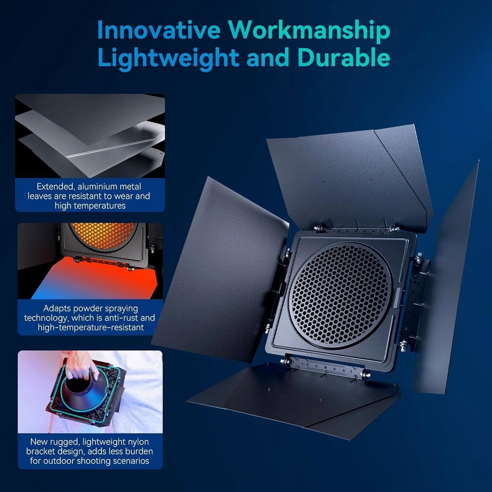 SmallRig 8-Leaf Lighting Barn Doors with Bowens Mount for SmallRig COB Light