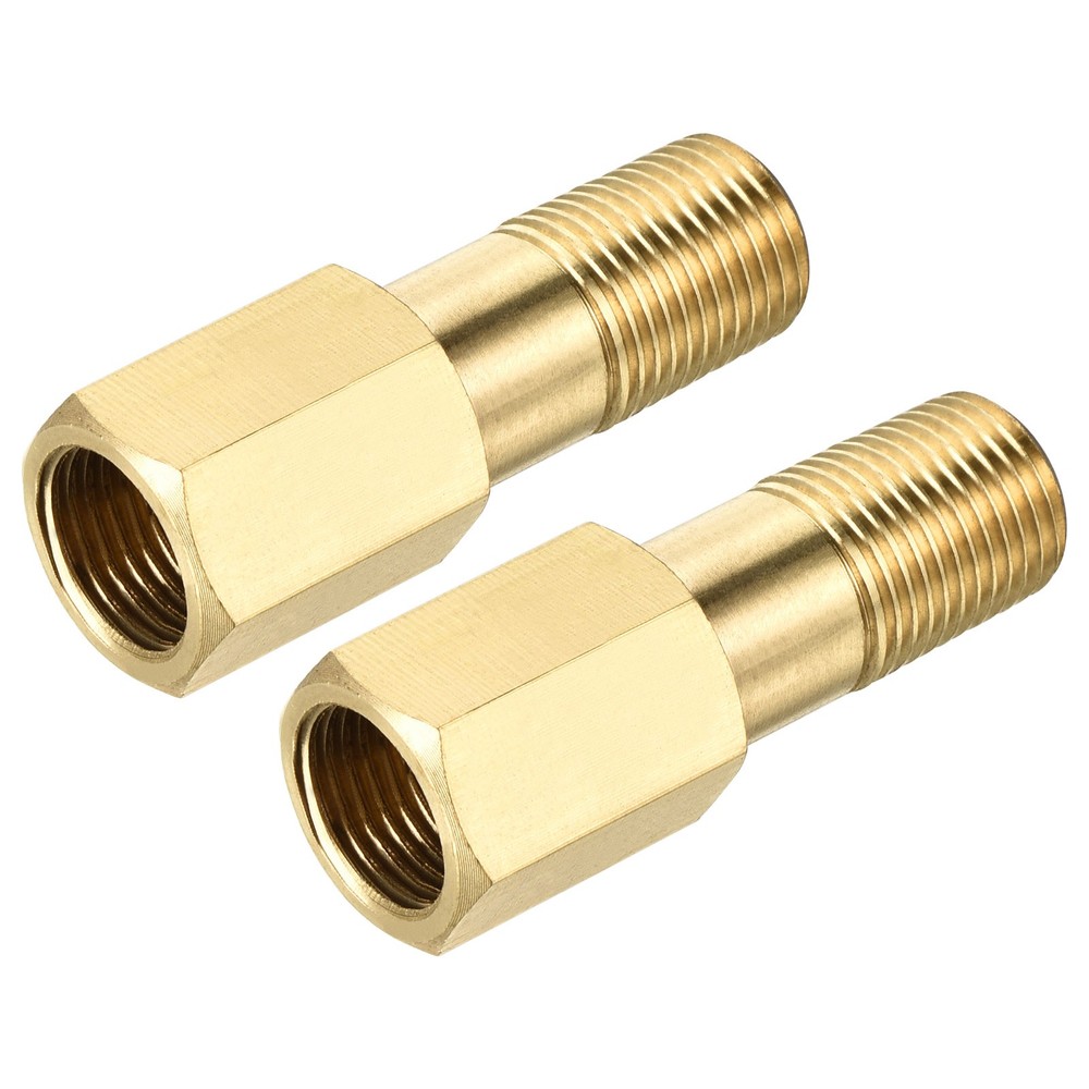 Brass Pipe Fitting G1/8 Adapter 35mm Extension Connector Hex Coupling 2Pack