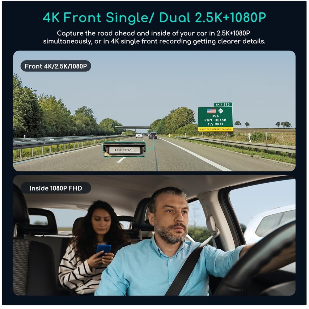 Uber Car Camera with Night Vision, G-Sensor, Parking Mode