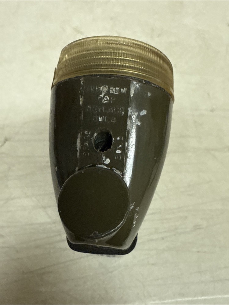 WWII Military Daco-Lite Type A9 hand-energized survival flashlight