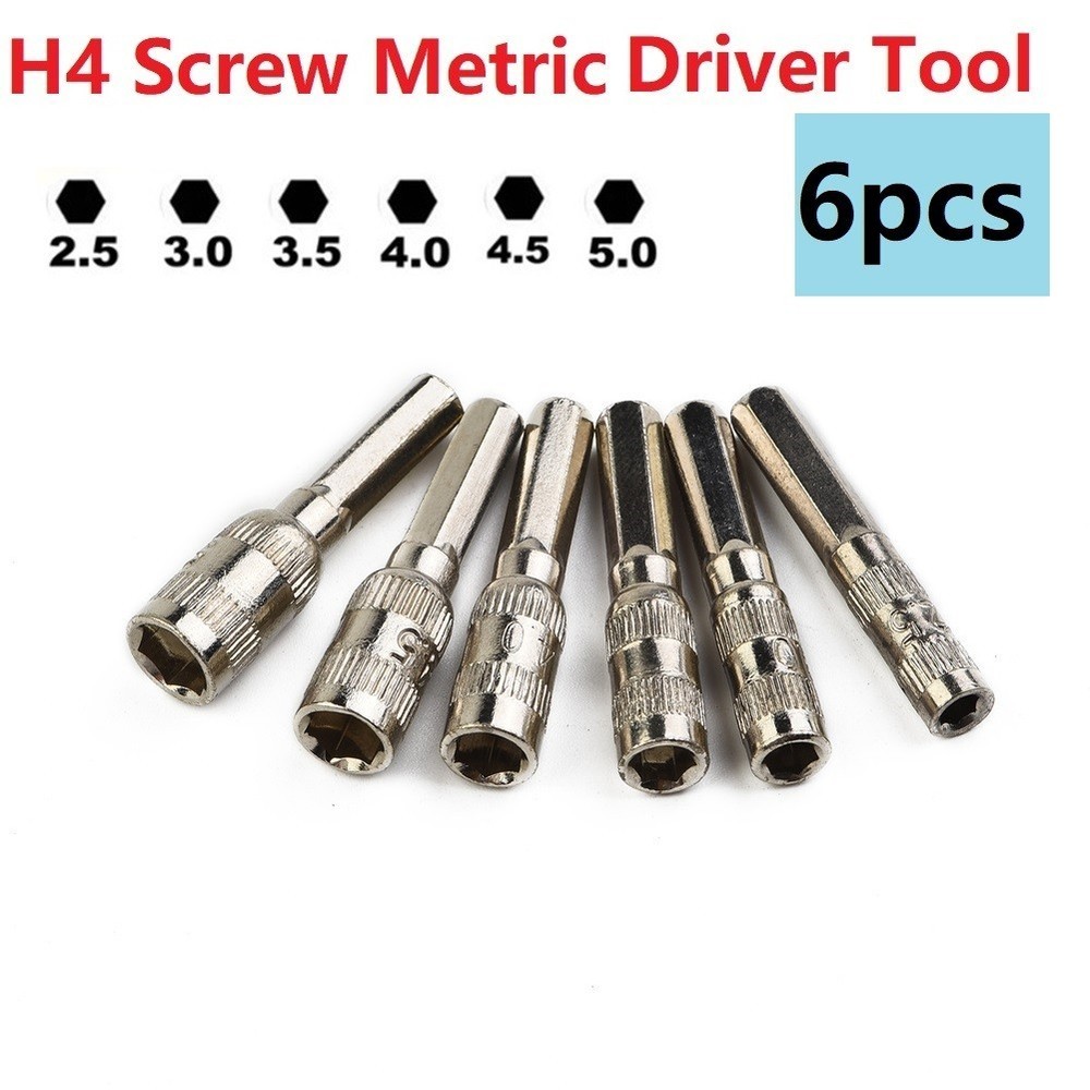 6 Point Hex Socket Hex Metal Nut Parts Replacement 6pcs/Set Silver Tone
