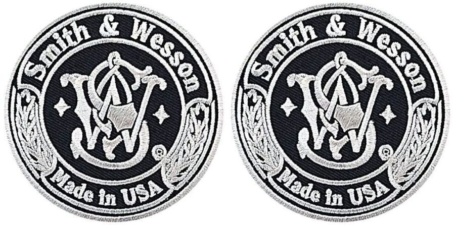 Smith and Wesson Firearm Gun Embroidered Patch | 2PC HOOK BACKING   3"x3"