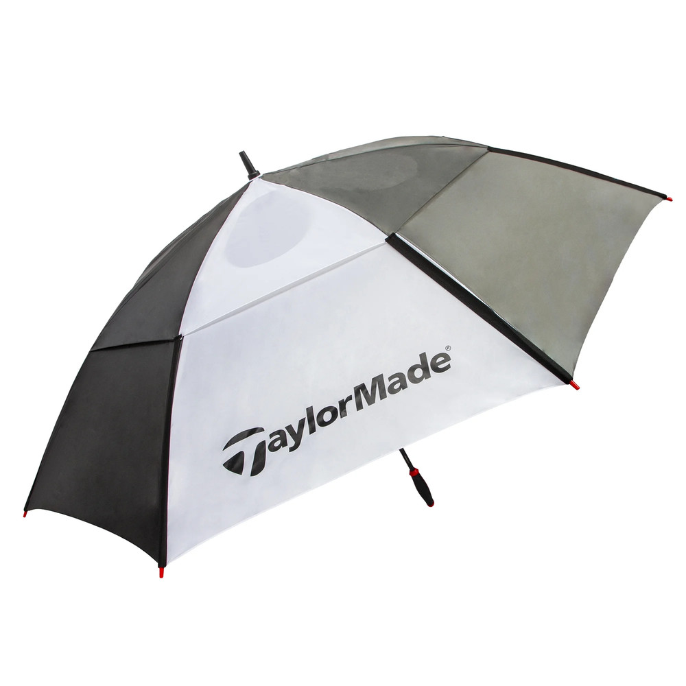 (2 Pack) 68-Inch Auto Open Vented Golf Umbrella, Black/White