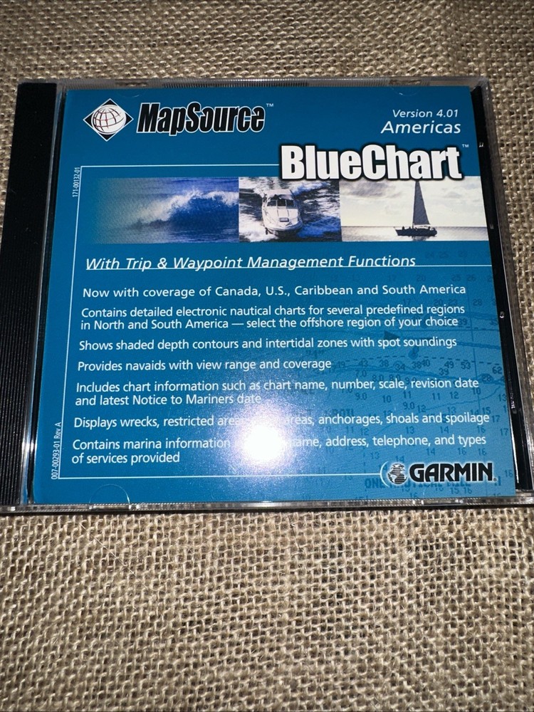 Garmin BlueChart America's CD ROM Mapsource version 4.01