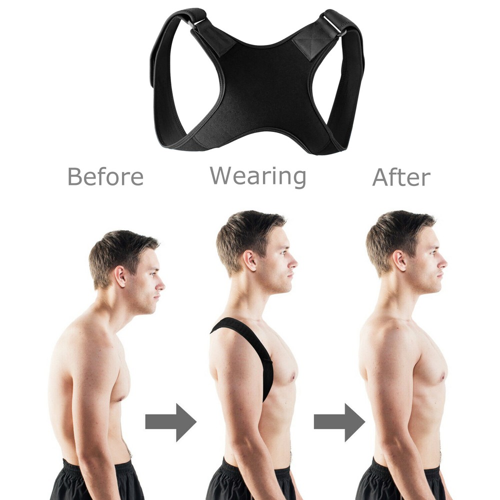 Adjustable Posture Corrector Brace: Gently Pulls Shoulders Back to Relieve Pain