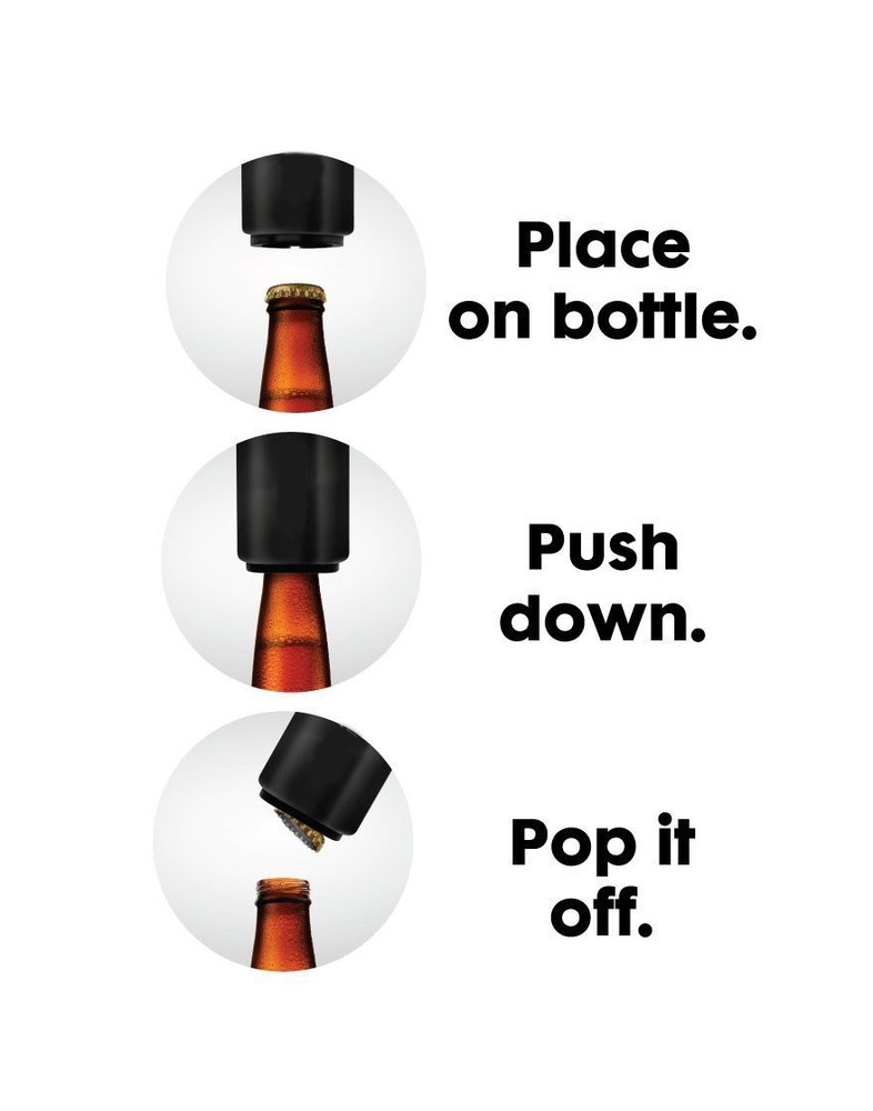 HQY Automatic Bottle Opener, No Cap Can Escape