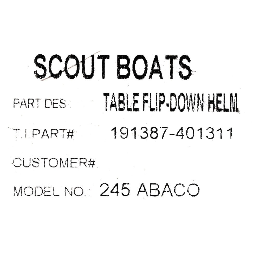 Scout Boat Helm Flip Down Table | 245 Abaco Storage Hatch