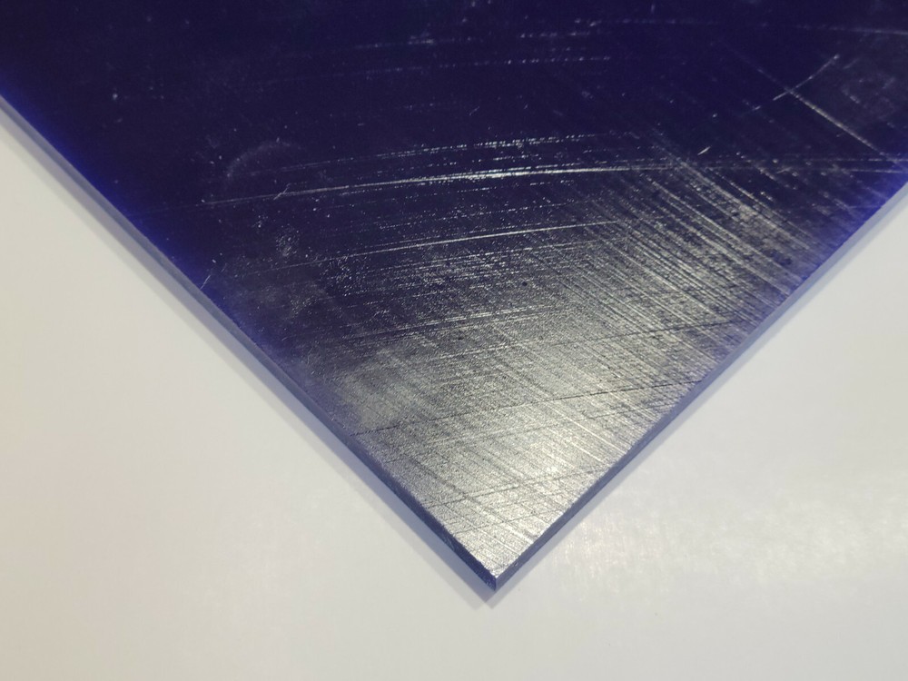1/8" x 6" X 6" URETHANE / POLYURETHANE 90 A DARK BLUE SHEET