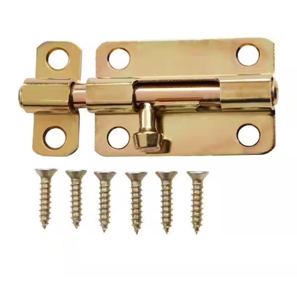 3in Satin Brass Barrel Bolt Gates/Doors/Cabinets