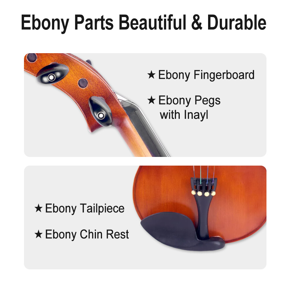 Electric Violin 4/4 4 string Acoustic Violin Maple Spruce with case,bow