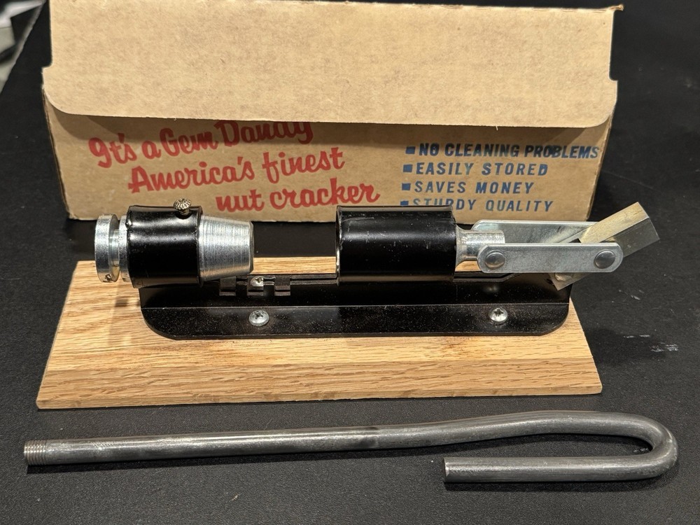 Gem Dandy Vintage Nut Cracker with Original Box, USA