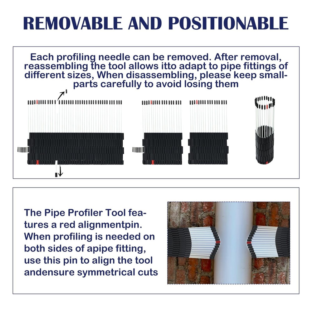JCTLIYXG Multi Surface Pipe Profiling Tool, Cutting 0-3" Pipes, Black