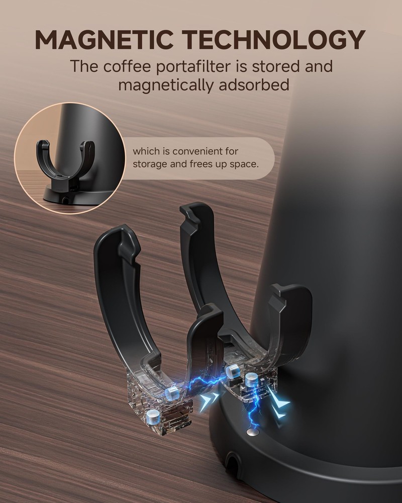 AMZCHEF Single Dose Coffee Grinder – 75 Settings 75 Grind Settings, Black